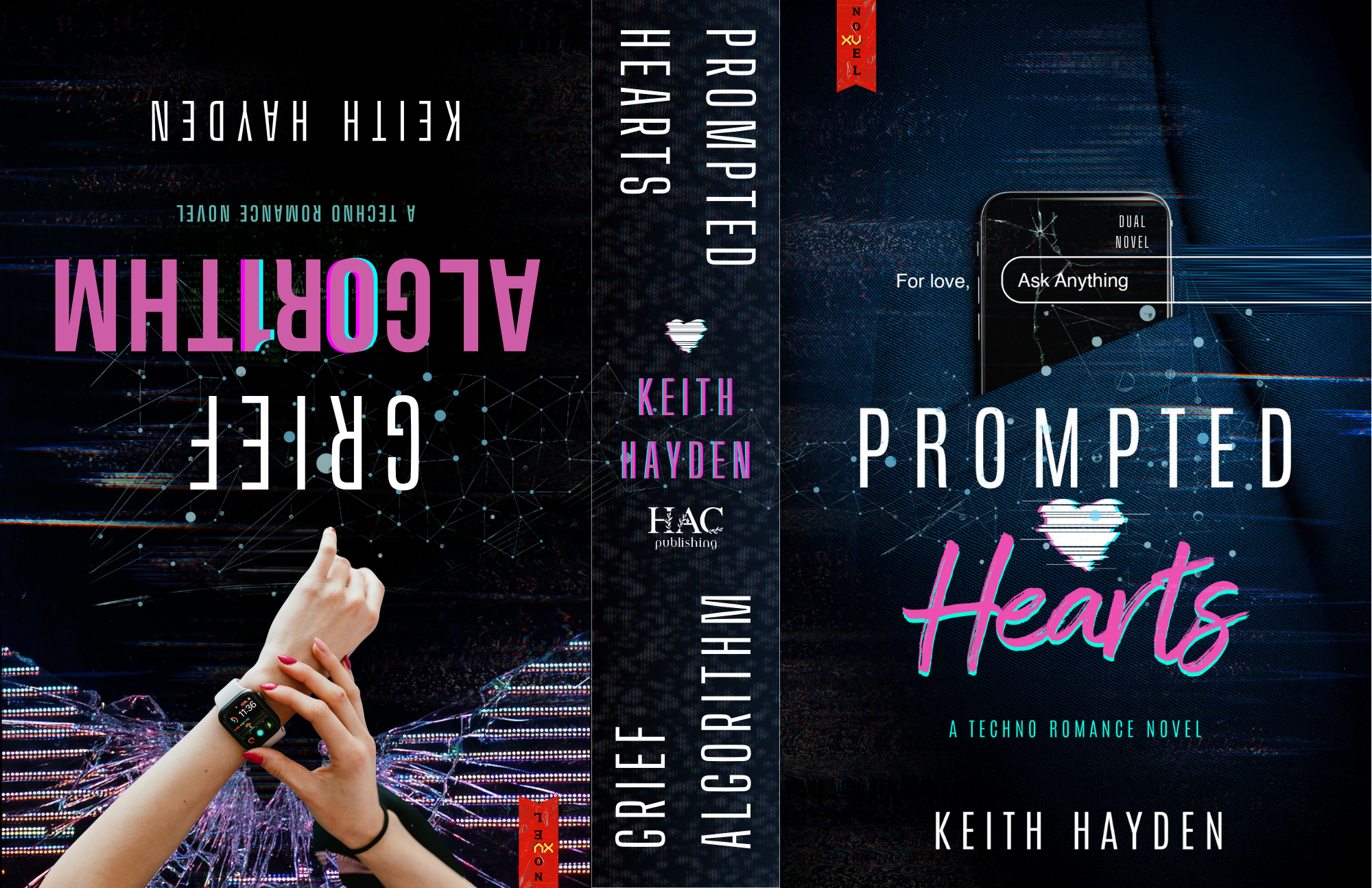 "Prompted Hearts & Grief Algorithm" Duology Book Cover
