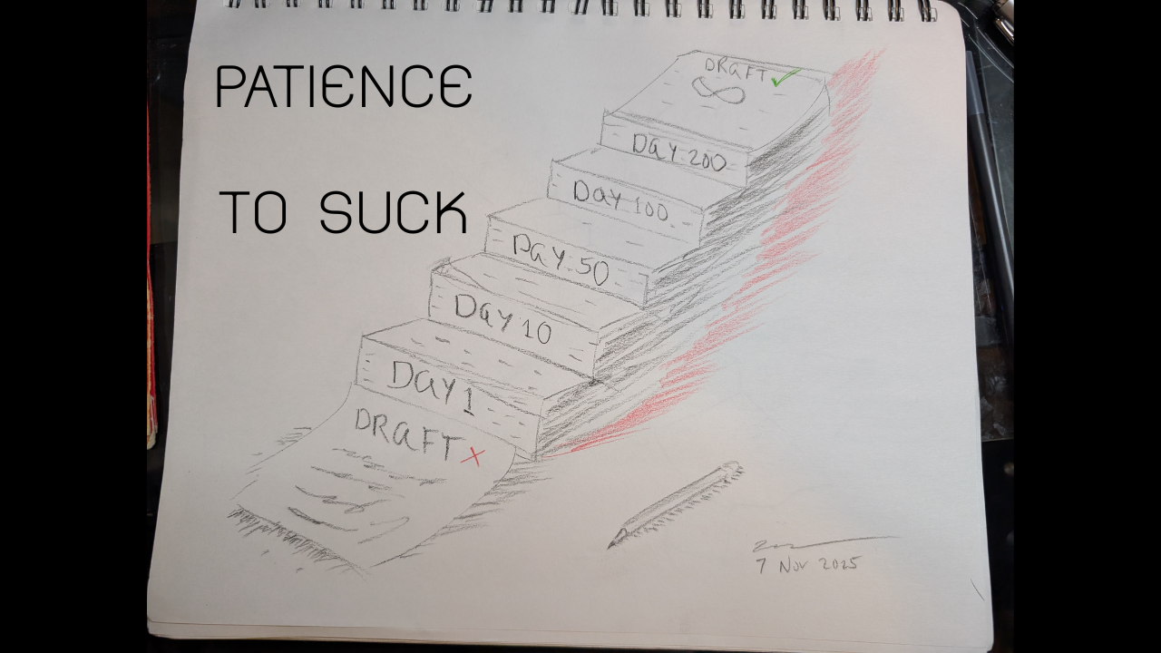 The Patience to Suck – My Philosophy of Creative Mastery